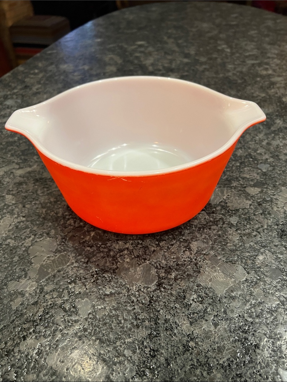 Pyrex 2QT Cinderella Casserole Baking Dish Bright Red Orange